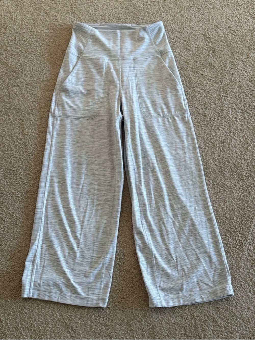Lululemon Align Wide Leg Super High Rise Crop 23” Nimbus Battleship Size 4